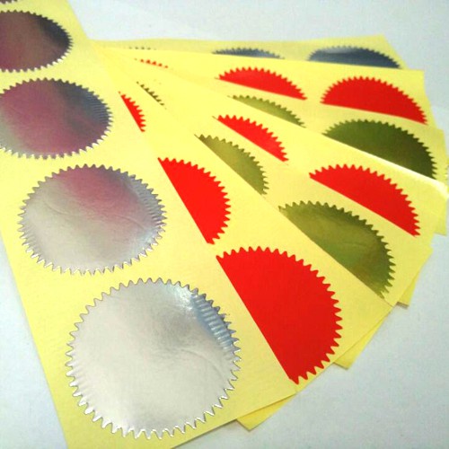 Golden Silver Foil Seal Sticker For Dry Embosser Seal Stamp Gear Seal
