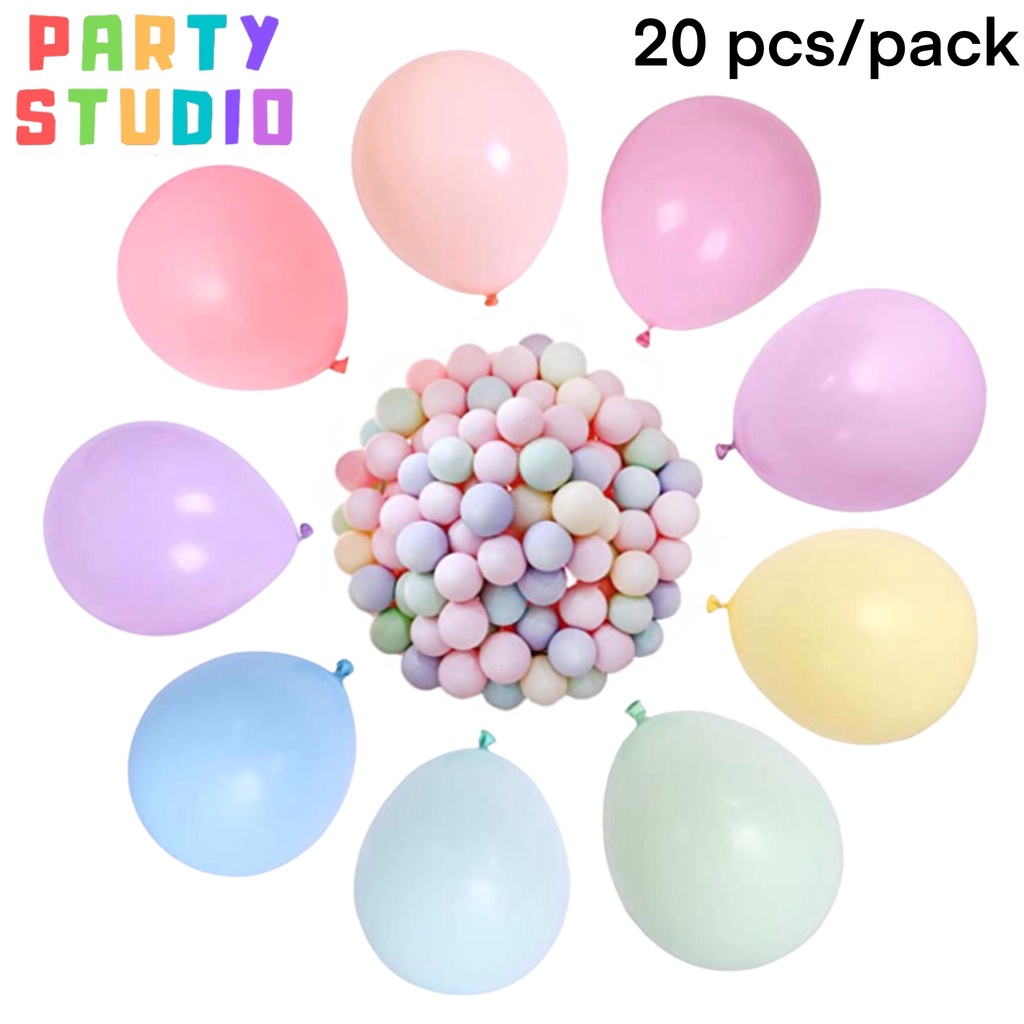 5 Inches Pastel Balloons Assorted (20 pcs) Macarons Balloon Pastel ...