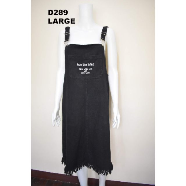 black jean jumper dress