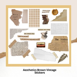 Daybreakph Aesthetic Brown Vintage stickers | Shopee Philippines