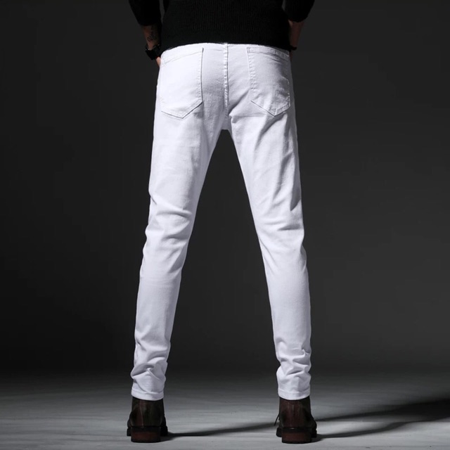 white pants for men slim fit