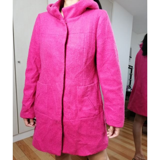 wool coat with hoodie