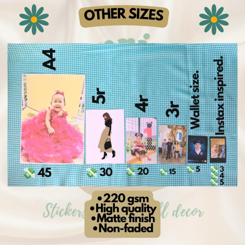 Other printing services (Wallet size, 3r, 4r, 5r) Shopee Philippines