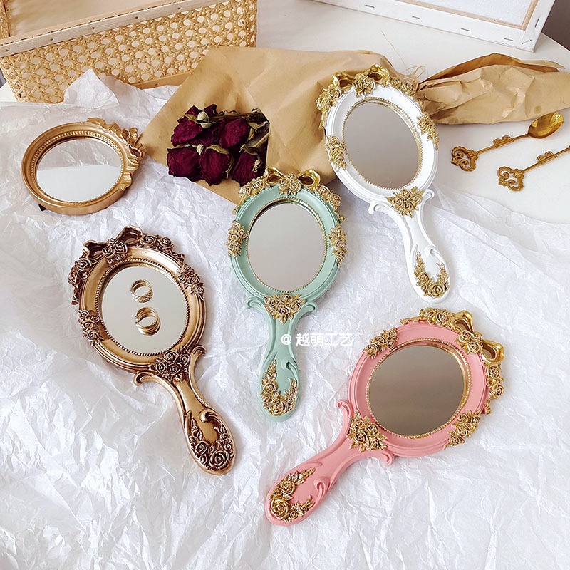 Vintage Classy Elegant Hand Mirror Vanity Royal Nostalgia Mirror