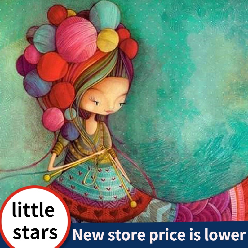 Little star paint by numbers 40*40cm number painting wall decor
