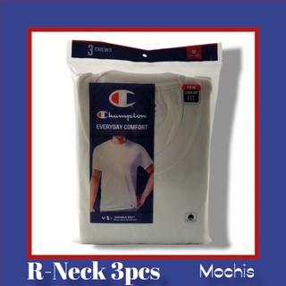 Champion 3 PCS Round Neck 100% coton White comfortable T-shirts (Pack of 3pcs) #4