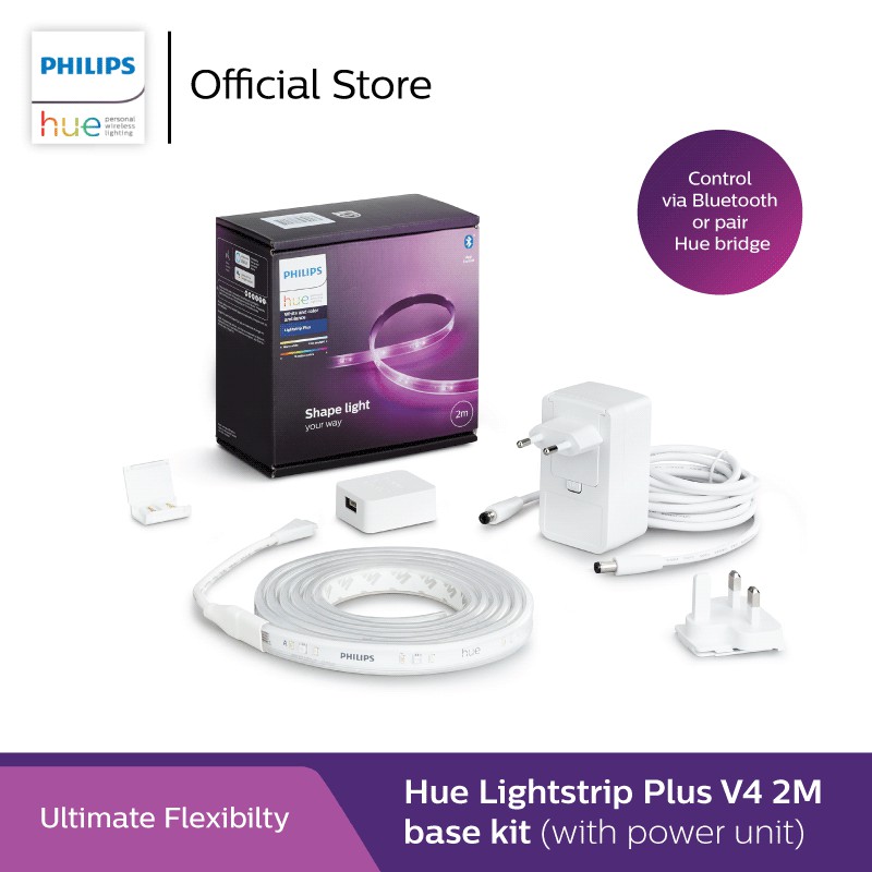 Philips Hue Lightstrip Plus V4 2M base kit (with power unit) Shopee
