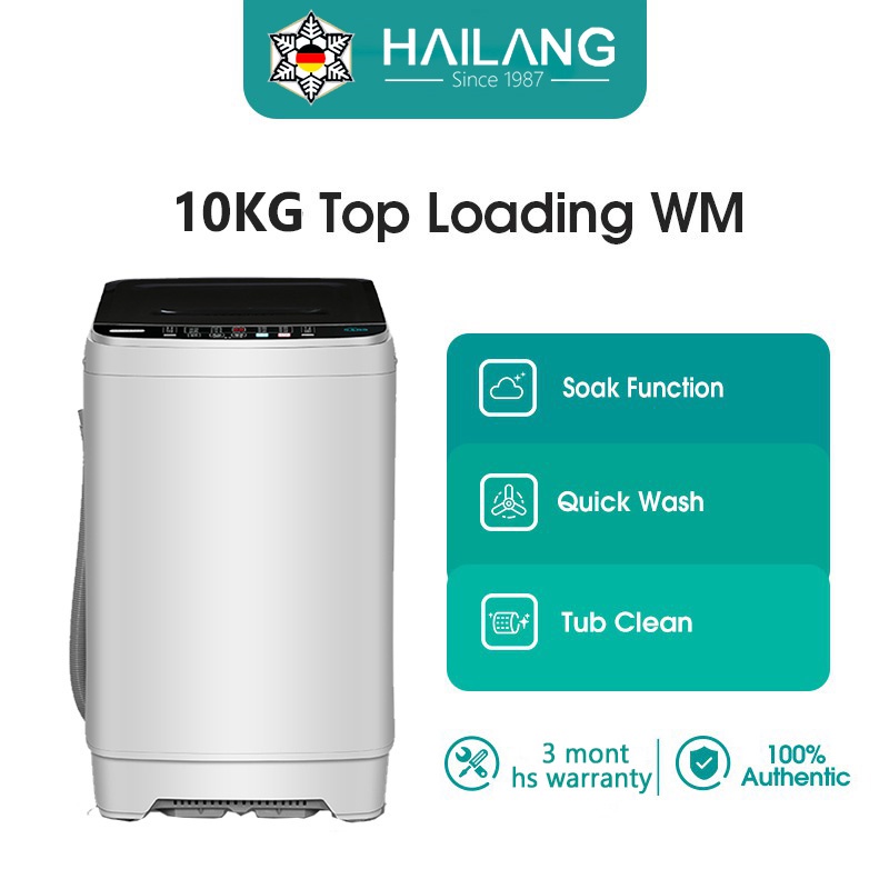 HAILANG Top Load Fully automatic Washing Machine(9 kg) Dryer pulsator cleaning LCD silent