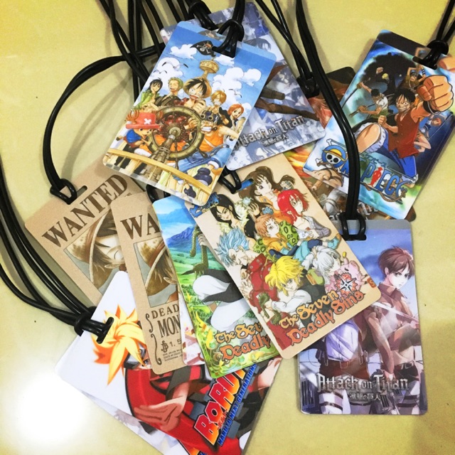 Anime Bag Tag One Piece Boruto Seven Deadly Sins Attack on Titan | Shopee  Philippines