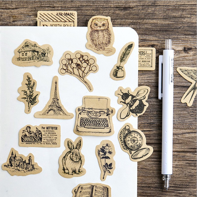 ANCIRS 135pcs Adhesive Seal Stickers Students Kids Decorative Stamp Envelope Backing Stickers for Diary Craft Scrapbook DIY Gift