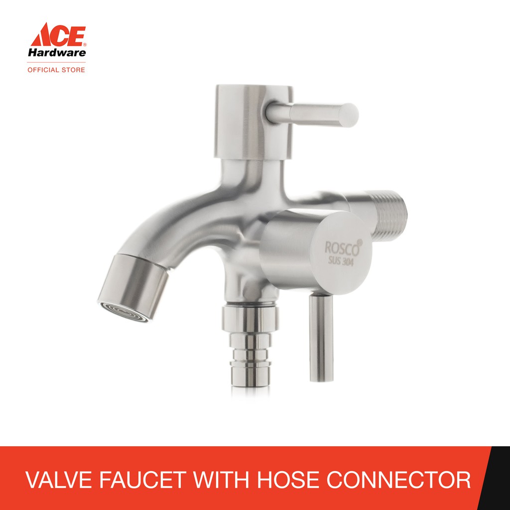 Rosco Stainless Steel Valve Faucet With Hose Connector Ro-1860 