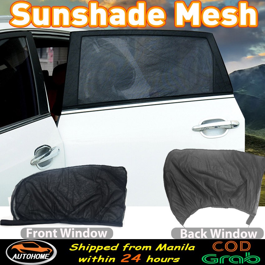 Car Side Window Sunshade Mesh Uv Protection Curtain Cover Shopee
