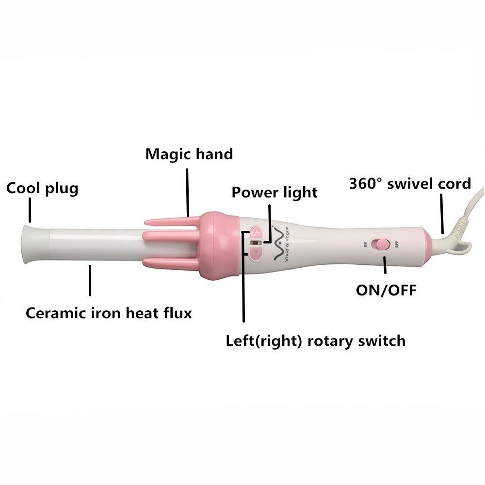 vivid & vogue ceramic curling wand