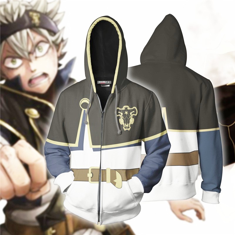 black clover anime hoodie