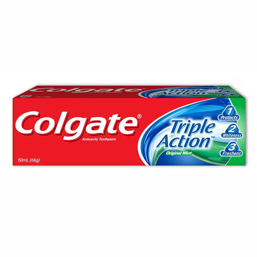 Colgate Triple Action AntiCavity Family Toothpaste 66g Shopee