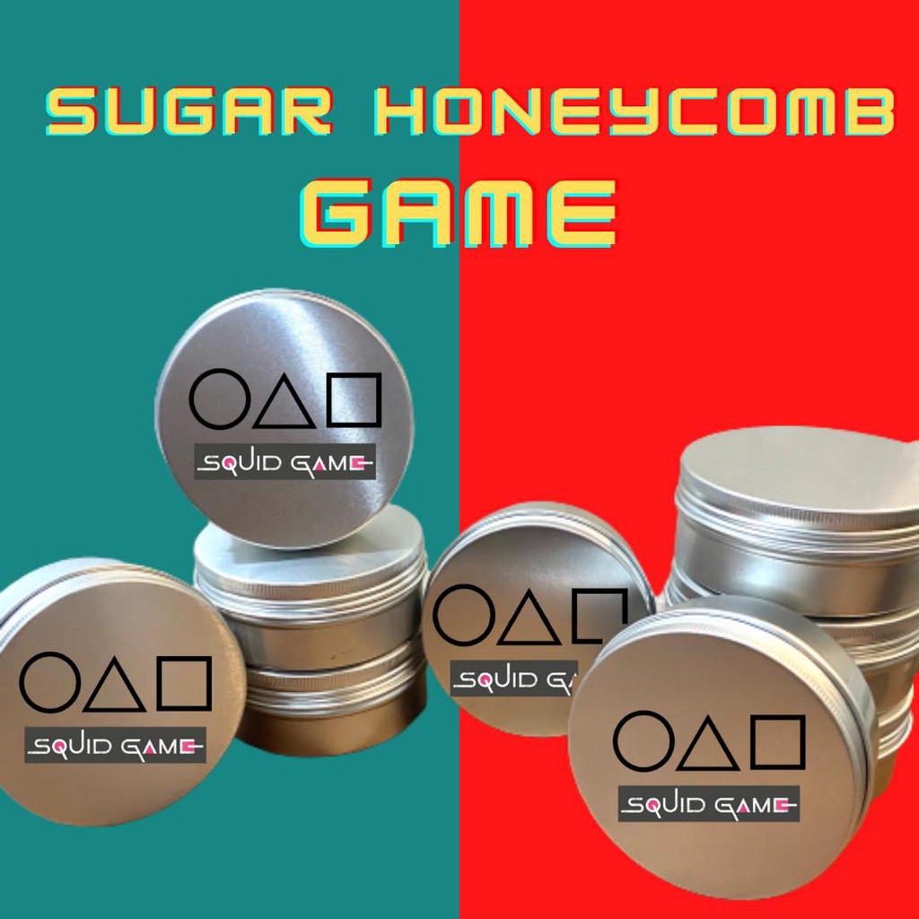 Squid Game Dalgona Sugar Candy 4 SHAPES WITH FREE CARD EDIBLE