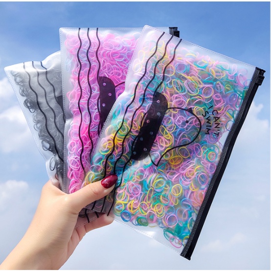1000 Pcs/Set Kids Girls Hair Rope Headdress Head Rope Student Cute Hair Ring Tie Head Rubber Band