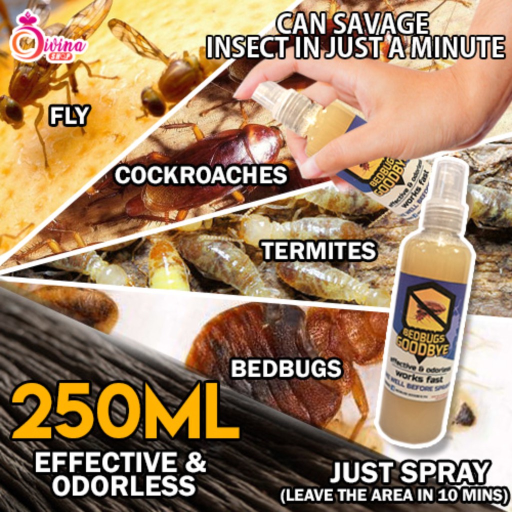 Bedbugs Goodbye Spray Natural Bed bugs Killer effective odorless 250ml