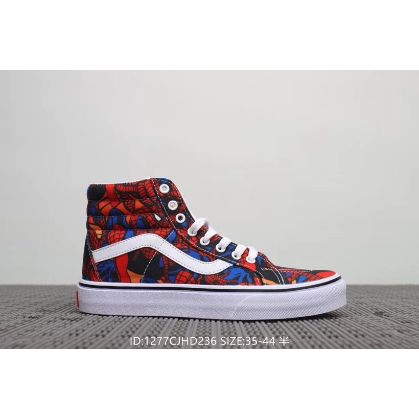 spiderman vans high tops