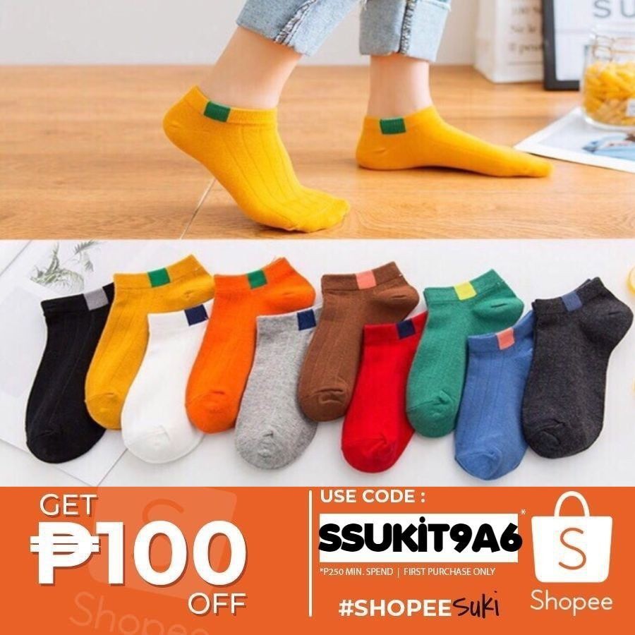Korean Socks Candy Color Iconic Socks Ankle Socks Foot Shopee Philippines