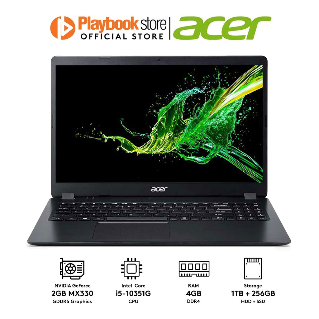 Acer Aspire 3 A31557G59HR 15.6" i510351G 4GB DDR4 256GB SSD + 1TB