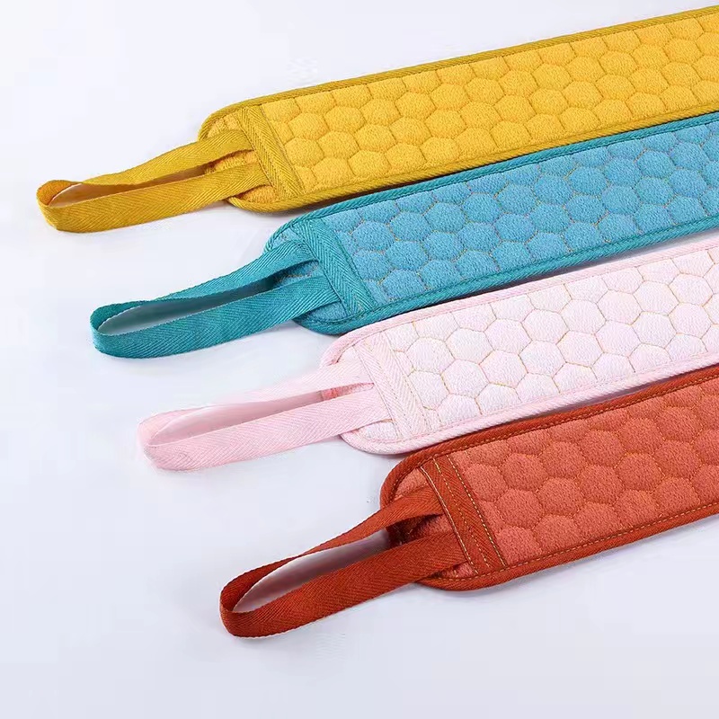 3pcs/Set Exfoliating Loofa Back Strap Scrubber Shower Body Sponge Bath
