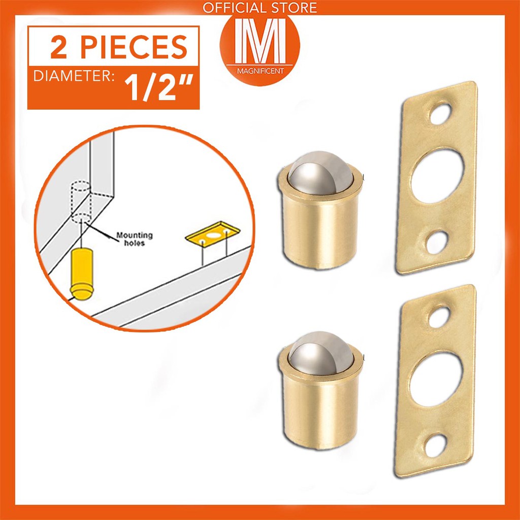 Solid Brass Bullet Catches With Strike Plate 2 Pieces Shopee