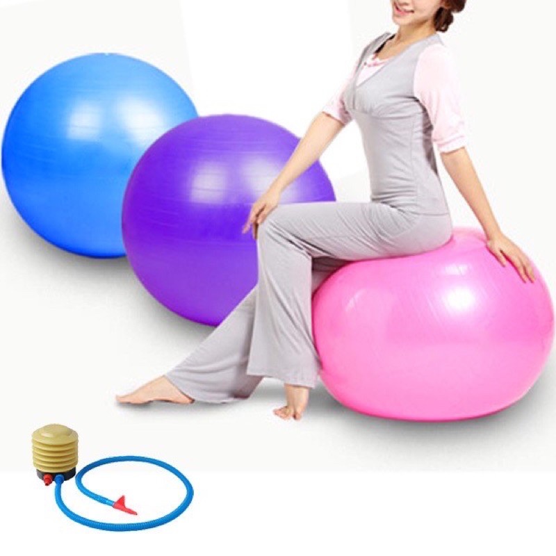 Yoga Ball 65 cm Yoga ball Fitness Balance Ball Free Pump Shopee
