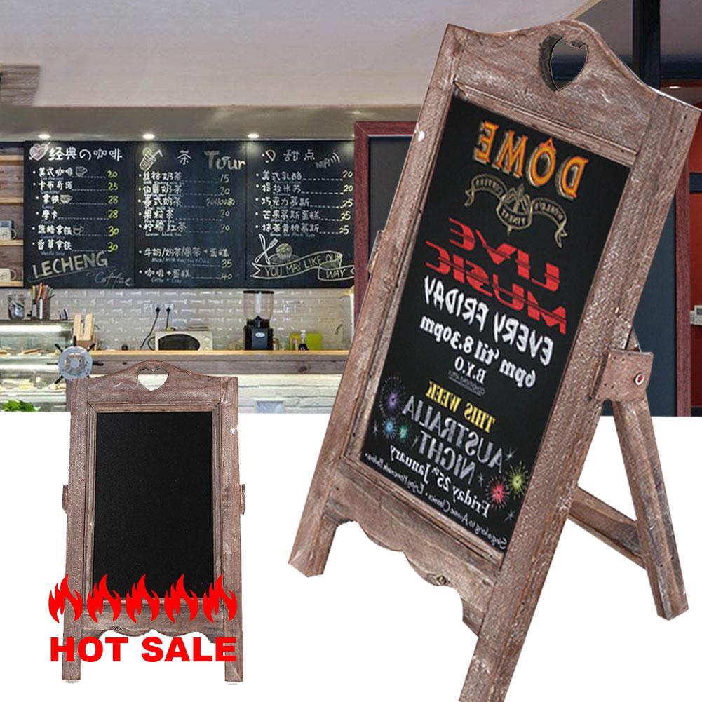 Hot Coffee black white chalkboard style cafe decor bistro Kitchen Wood Wall Sign