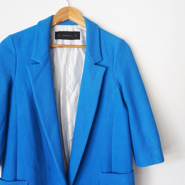 zara blue blazer