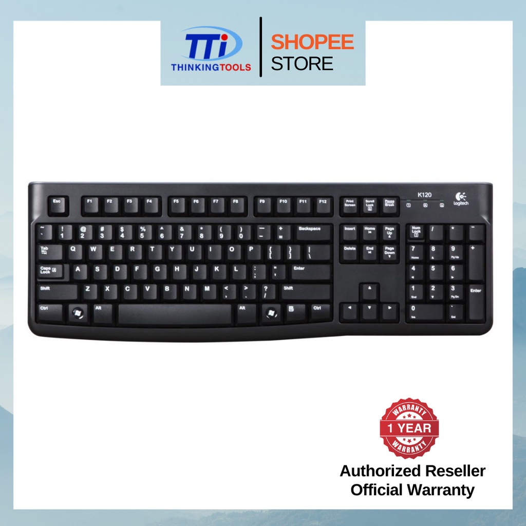 LOGITECH K120 CLASSIC USB KEYBOARD BLACK Shopee Philippines