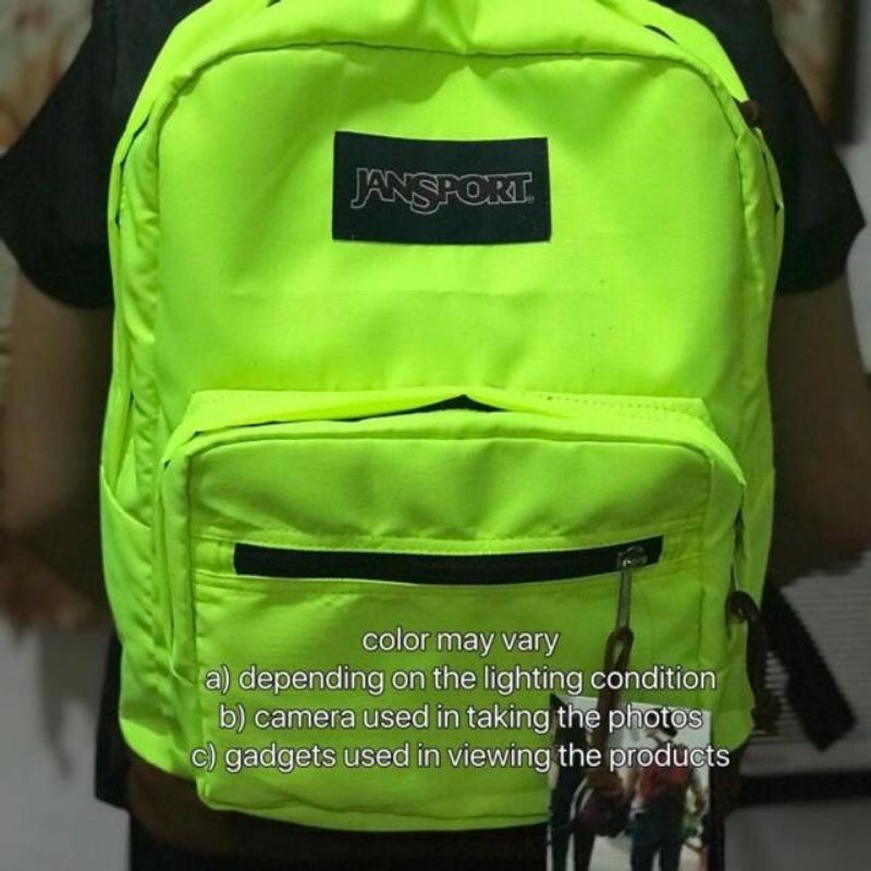 jansport neon green
