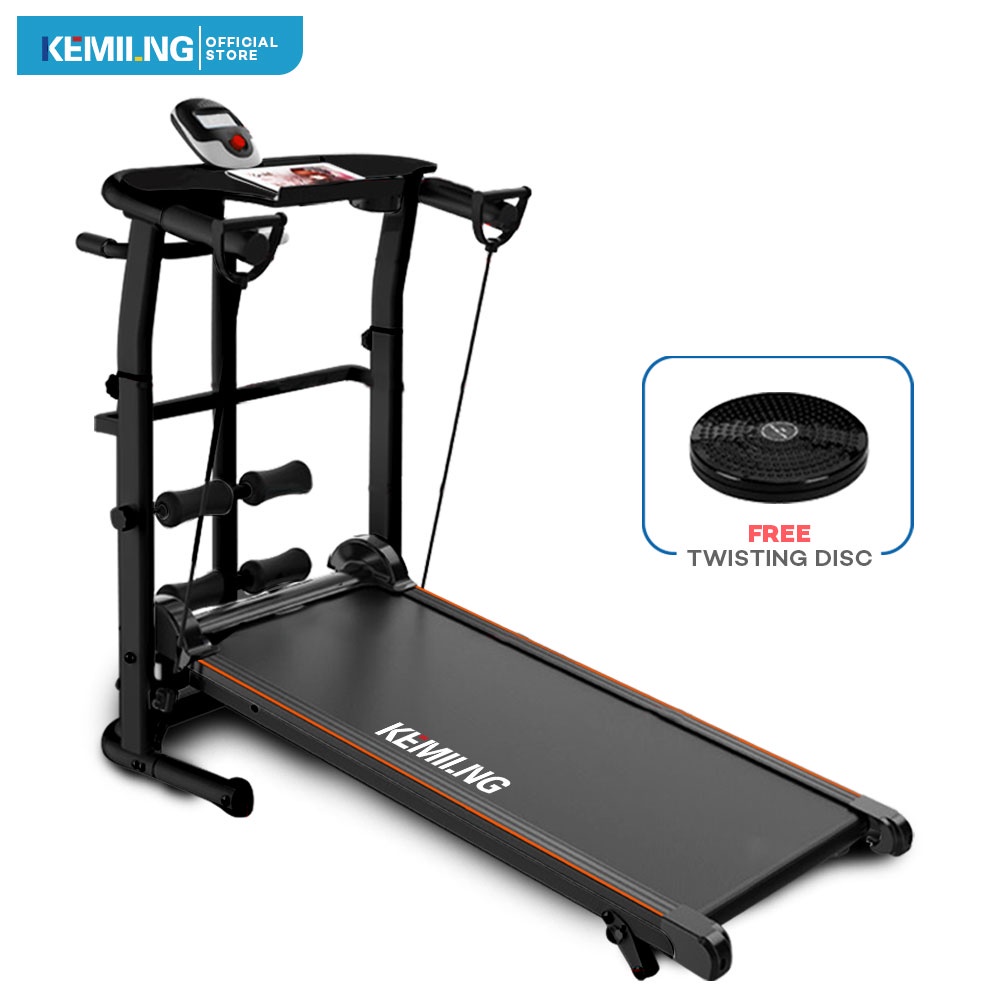 Kemilng M621 Treadmill Multifunctional Manual Treadmill, Foldable