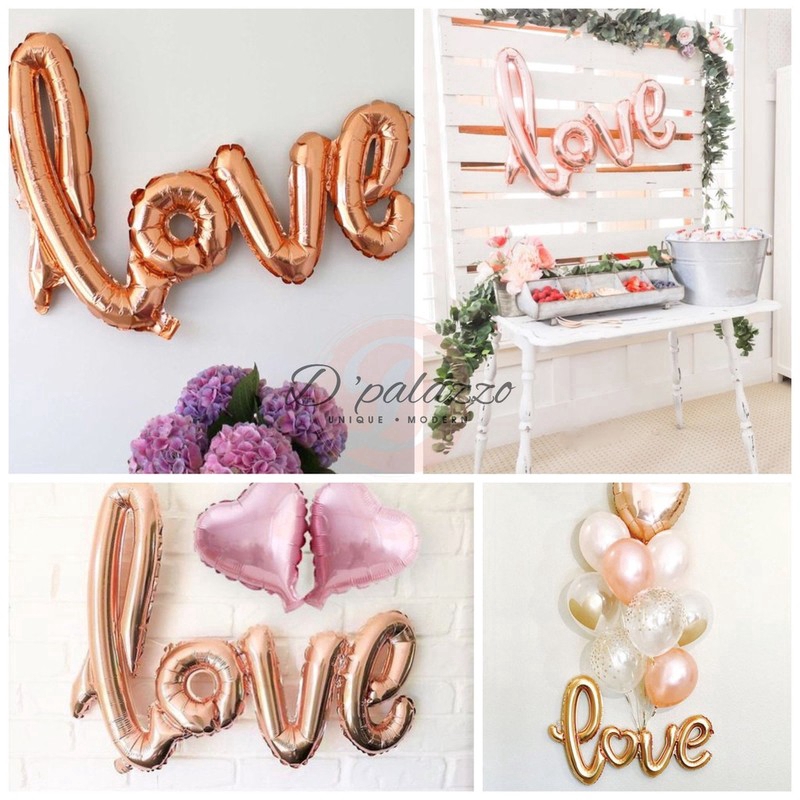 Love Balloon Linked Love Letter Balloon Wedding Anniversary Propose Decoration