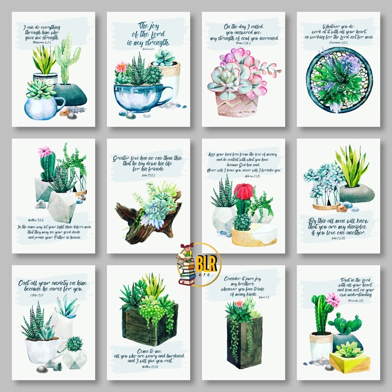 Wall Decor A4 size Bible Verse (Laminated, Sintra Board) Shopee