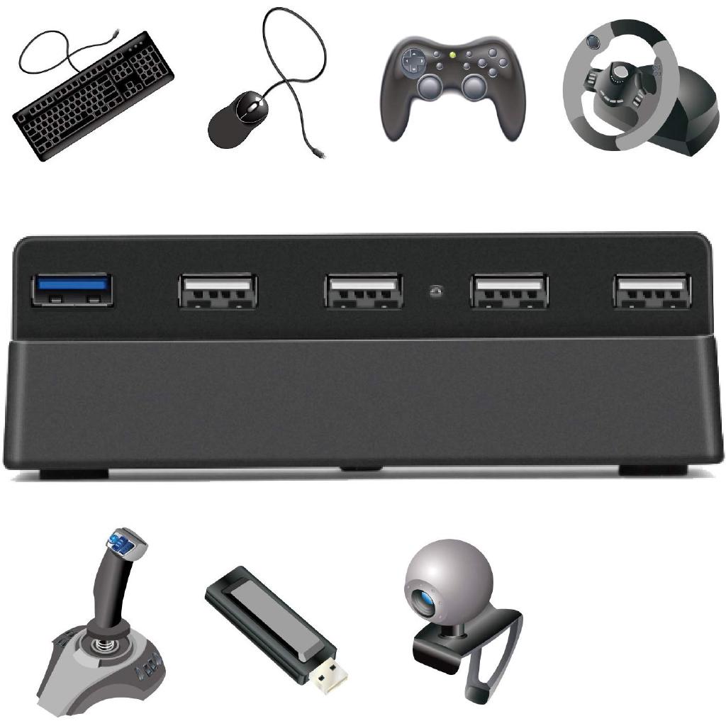 5 Port USB Hub for PS4 Slim,PlayStation 4 Slim Expansion Hub Shopee