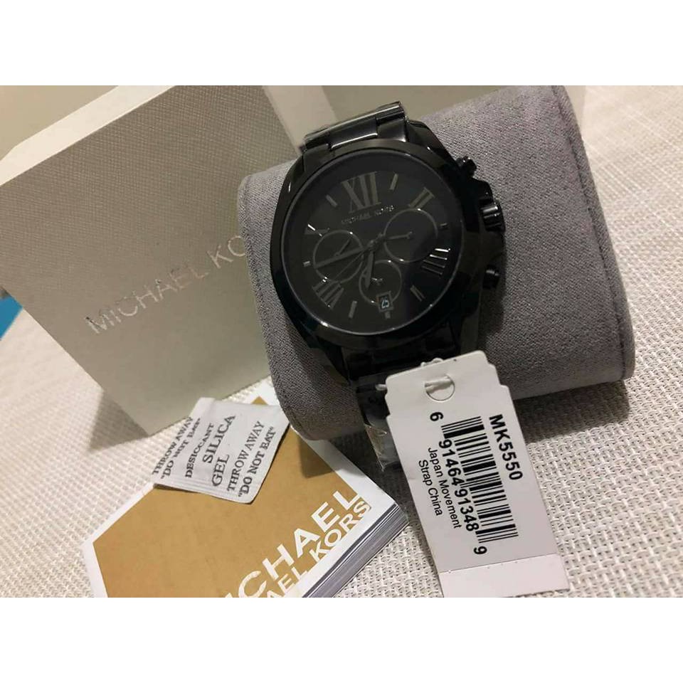 Michael Kors Bradshaw Black Chornograph Watch MK5550 | Shopee Philippines