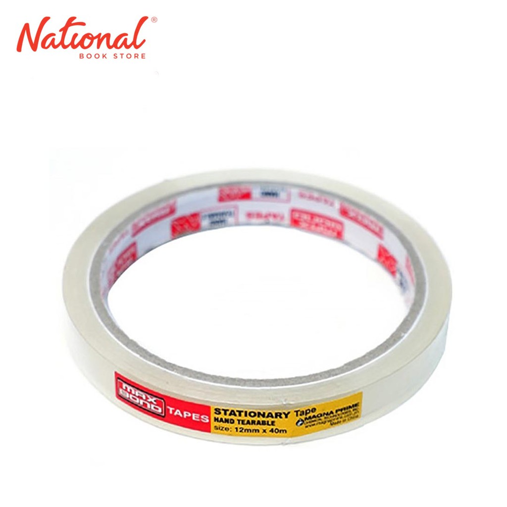 Max Adhesive Tape Pb040303 12Mmx40M Big Roll Clear Easy Tear | Shopee  Philippines
