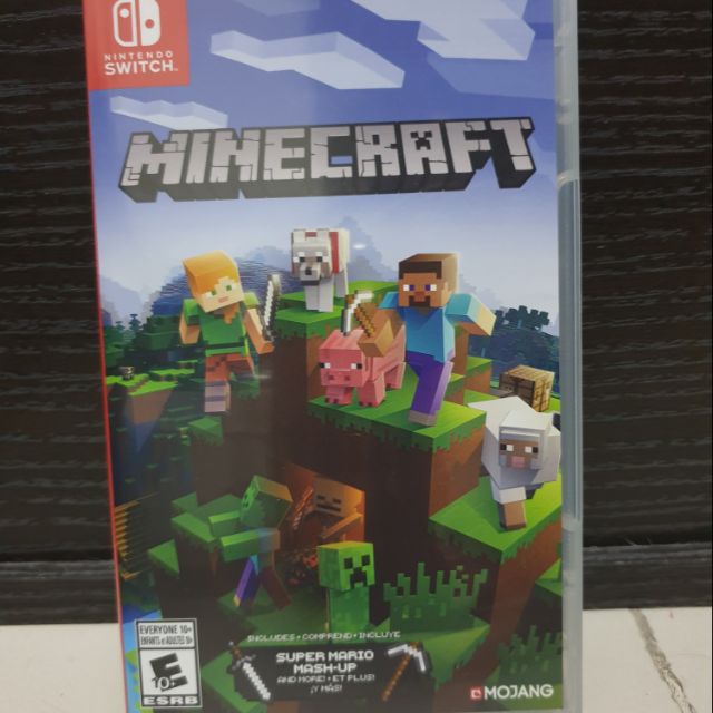 nintendo switch with minecraft game