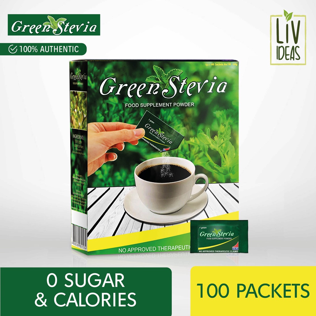 Green Stevia Natural Stevia Sweetener 100s (Sugar Substitute, Zero