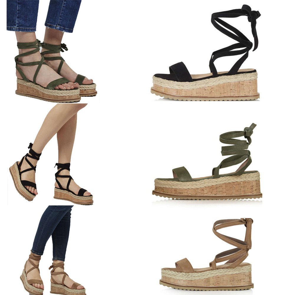 tie up wedge shoes