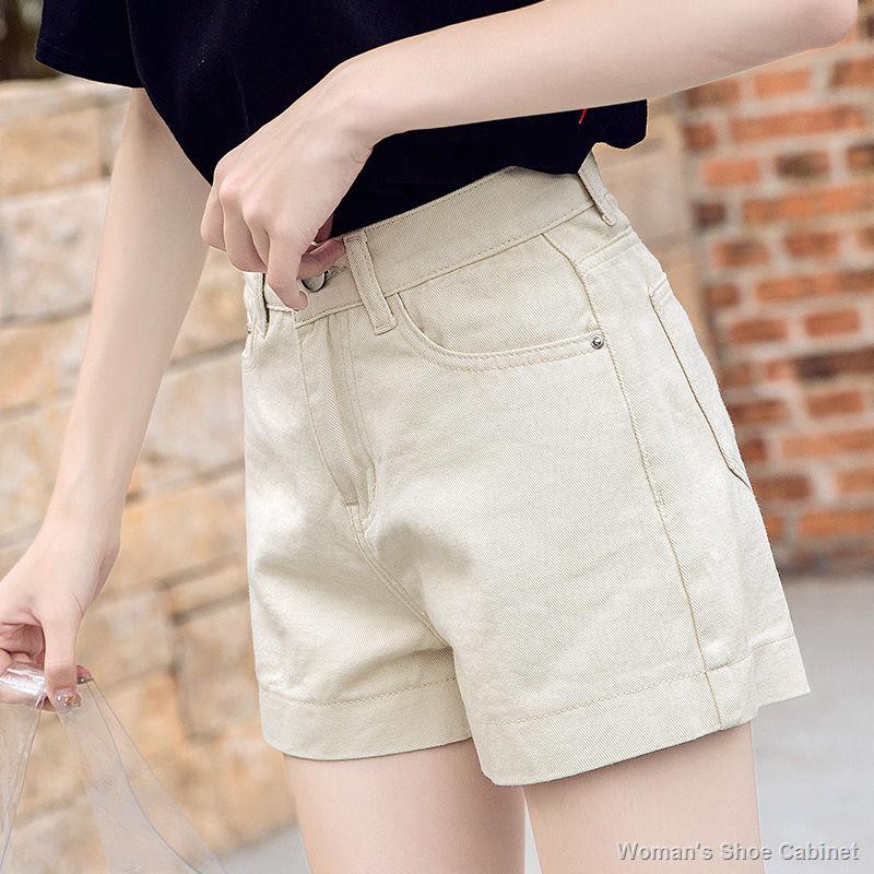beige denim shorts womens