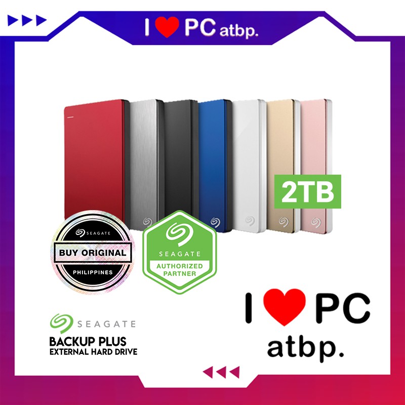 Seagate Backup Plus Slim 2tb Portable External Hard Drive Shopee Philippines