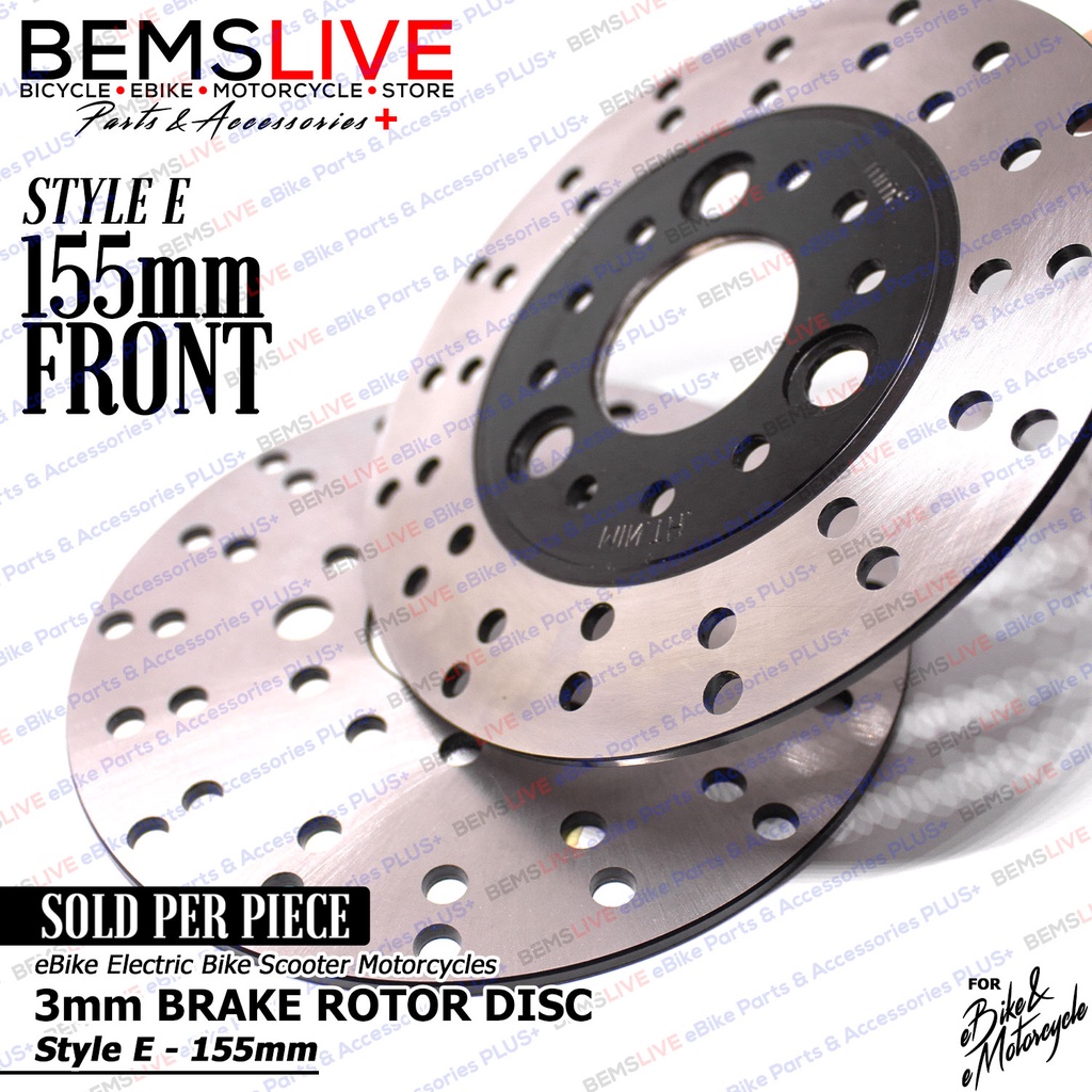 3mm 155mm 180mm 220mm BRAKE ROTOR DISC FRONT for eBikes Electric Bike Scooter Motorcycle
