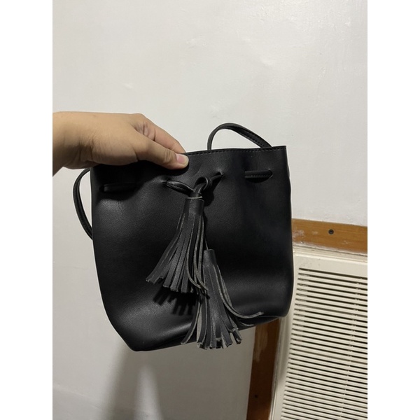 Miniso Black Bucket Bag Shopee Philippines