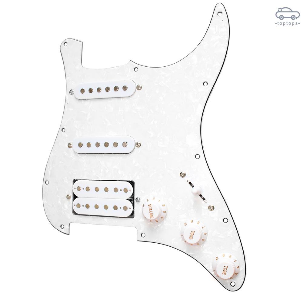 Prewired Guitar Pickup Pickguard Humbucker Pickguard with 2 Single Coil Pickups and Electric Guitar Circuit Board Electric Guitar Guitar Pickguard