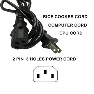 AC CPU Power Cord cable US Plug 2 Pin for PC Computer Printer Monitor Rice Cooker etc UH2PV50