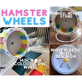 New Style Colorful BIG PVC & White Plastic Hamster Exercise Running Wheel & Silent Spinner Toy