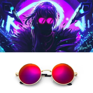 Game K/da Kda S8 Cosplay Evelynn Red Sunglasses Glasses Prop Akali Ahri Kaisa #3
