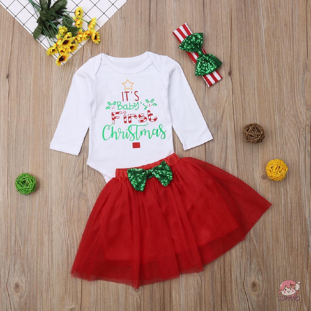 my first christmas baby outfit